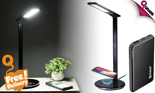 XPower Combo: Wireless Charger Lamp + 5000mAh Powerbank!